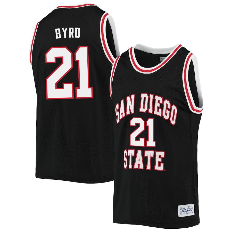 Miles Byrd 21 San Diego State Aztecs 2023- Black NCAA Jersey Men's