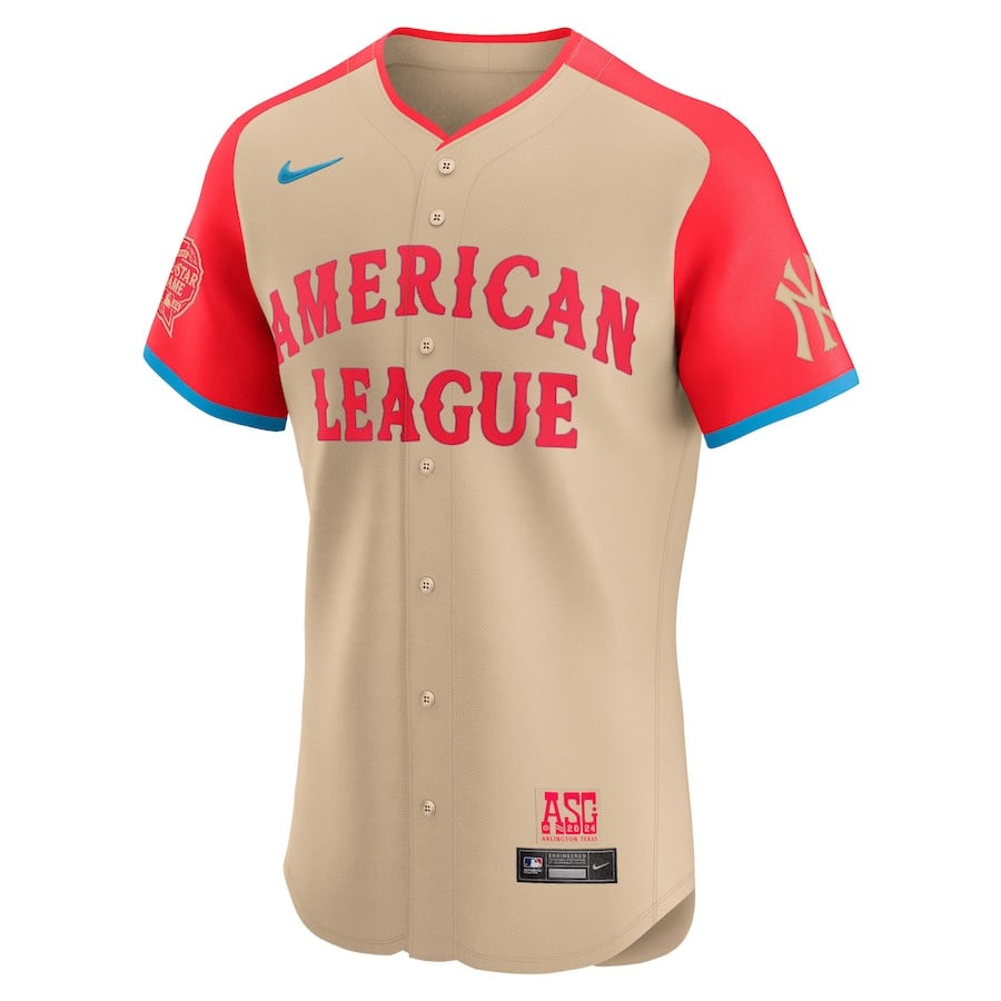 Aaron Judge 99 American League 2024 All Star Game Elite Player Cream MLB Jersey Men's