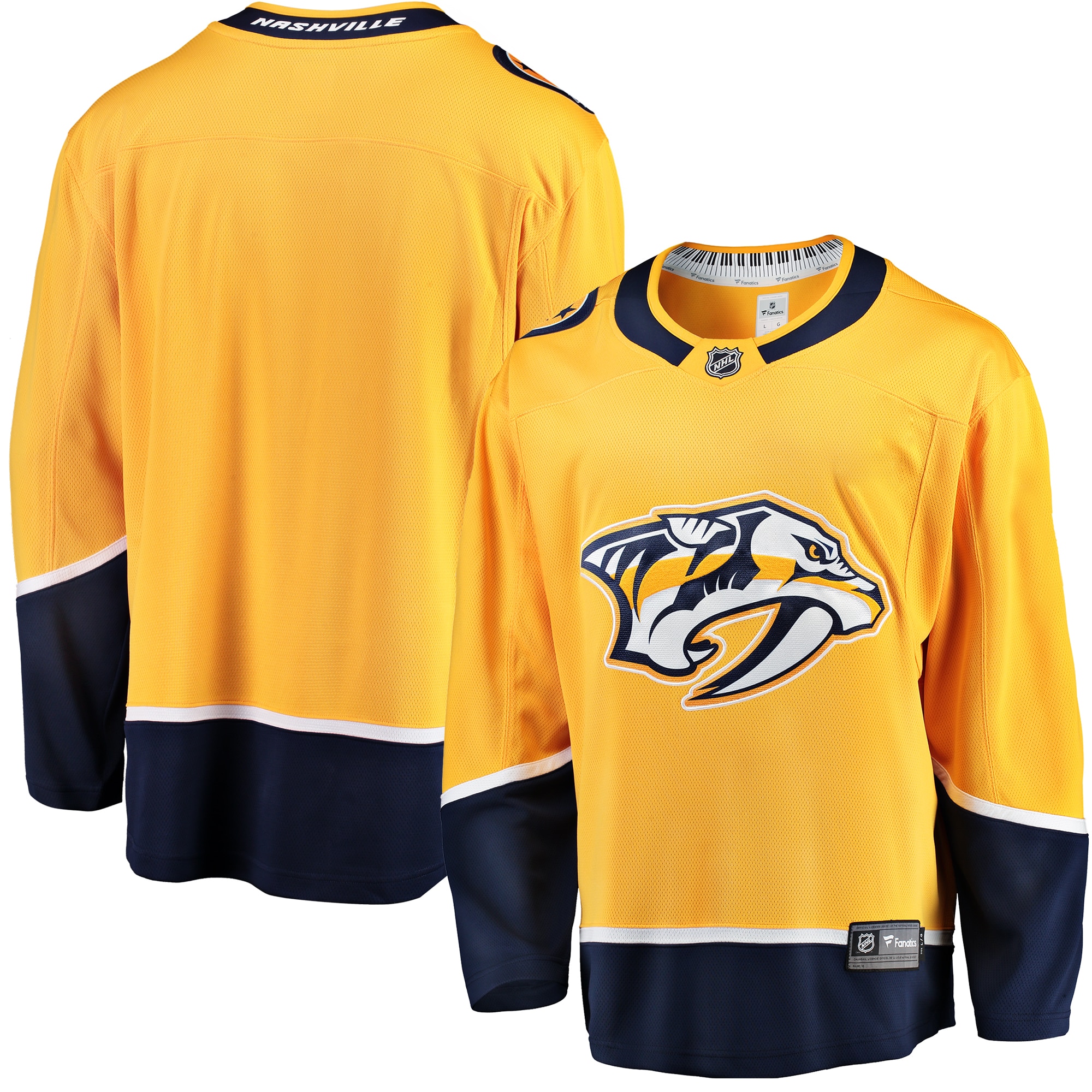 Nashville Predators Gold Breakaway Home NHL Jersey Men's