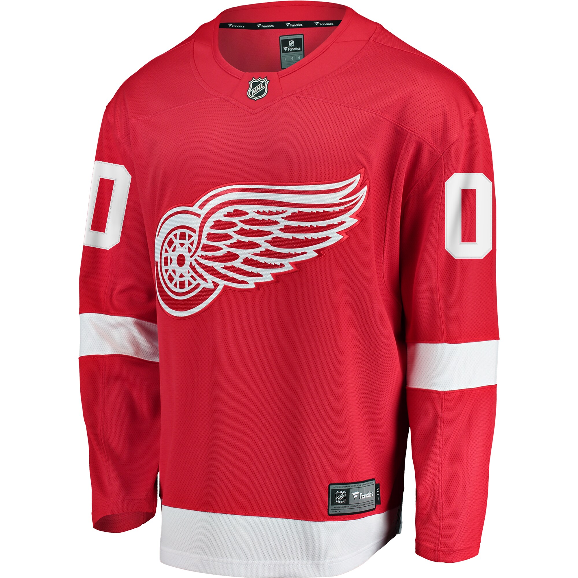 Detroit Red Wings Red Home Breakaway Custom NHL Jersey Men's