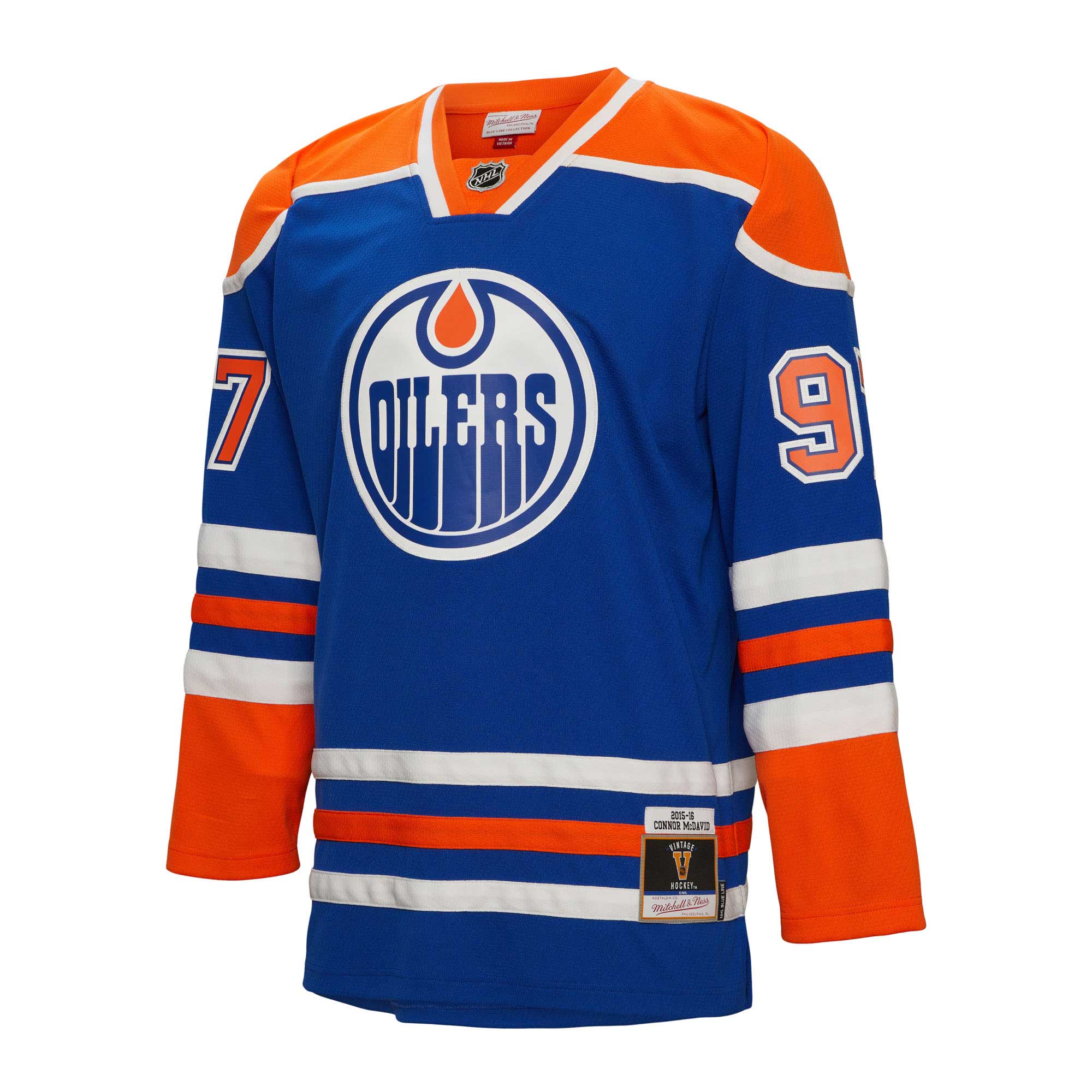 Edmonton Oilers Connor McDavid Mitchell Ness Blue 2015/16 Blue Line Player NHL Jersey Men's