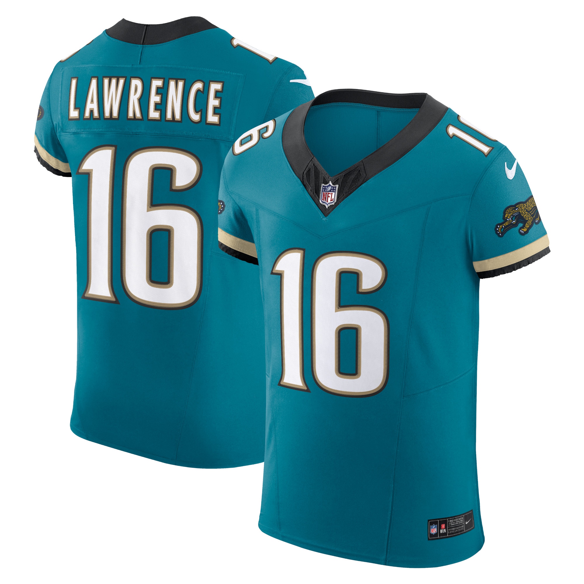 Jacksonville Jaguars Trevor Lawrence Teal Prowler Throwback Vapor F.U.S.E. Elite NFL Jersey Men's