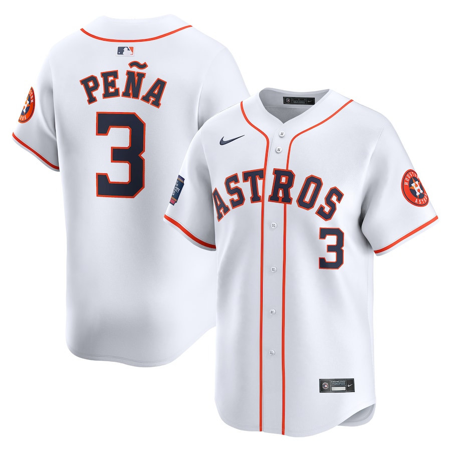 Jeremy Pe?a 3 Houston Astros 2024 World Tour Mexico City Series Home Limited White MLB Jersey Men's