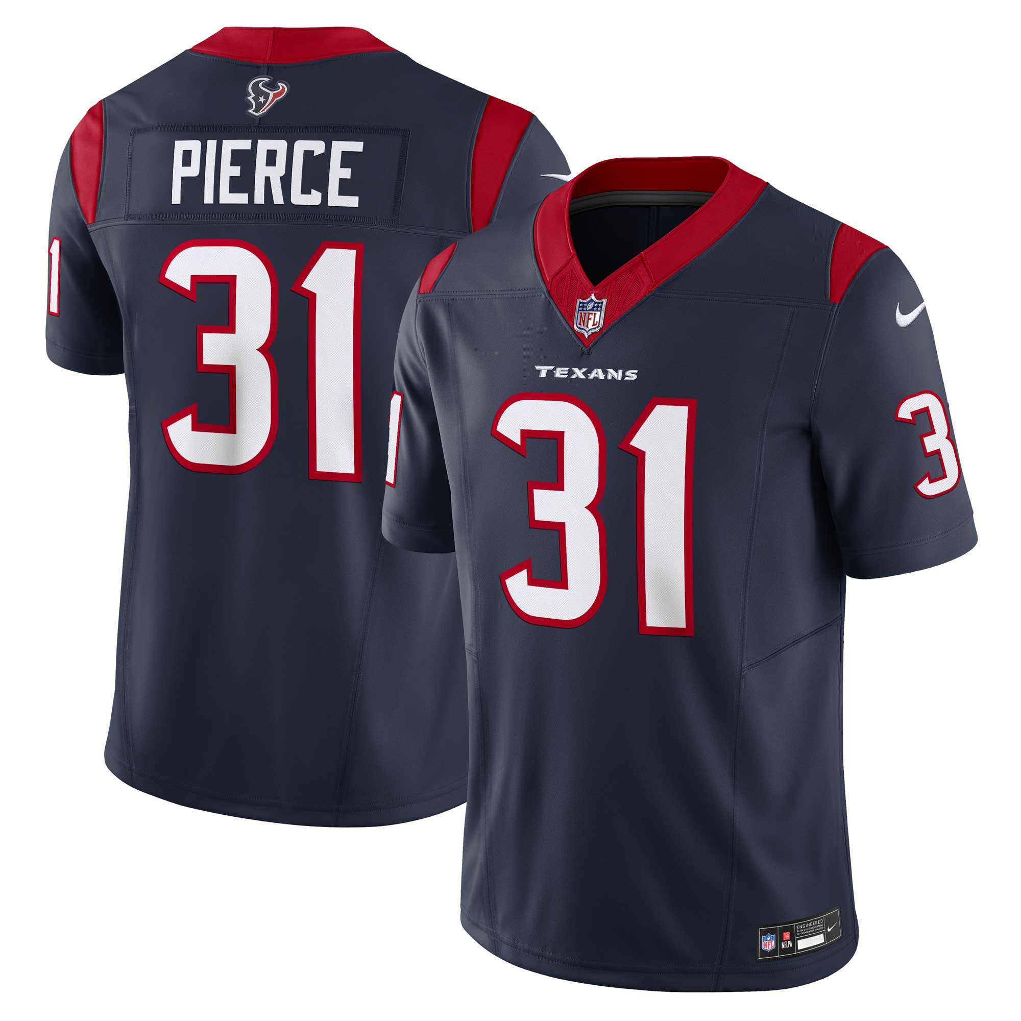 Houston Texans Dameon Pierce Navy Vapor F.U.S.E. Limited NFL Jersey Men's