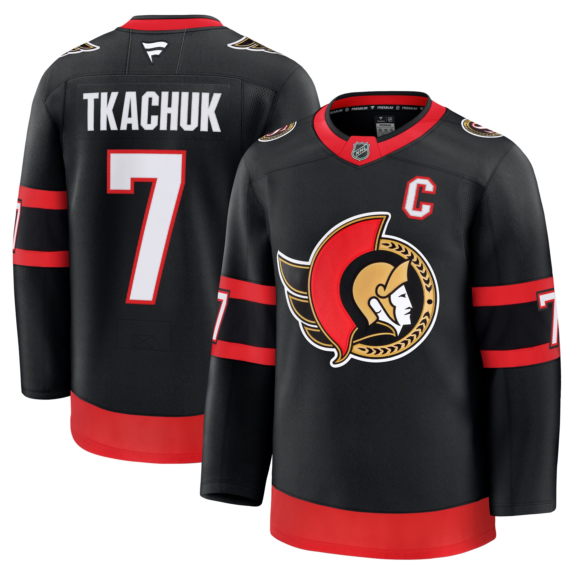Ottawa Senators Brady Tkachuk Black Home Premium NHL Jersey Men's