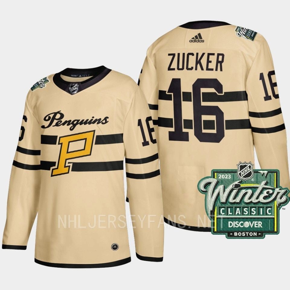 Jason Zucker 16 Pittsburgh Penguins 2023 Winter Classic Cream NHL Jersey Men's