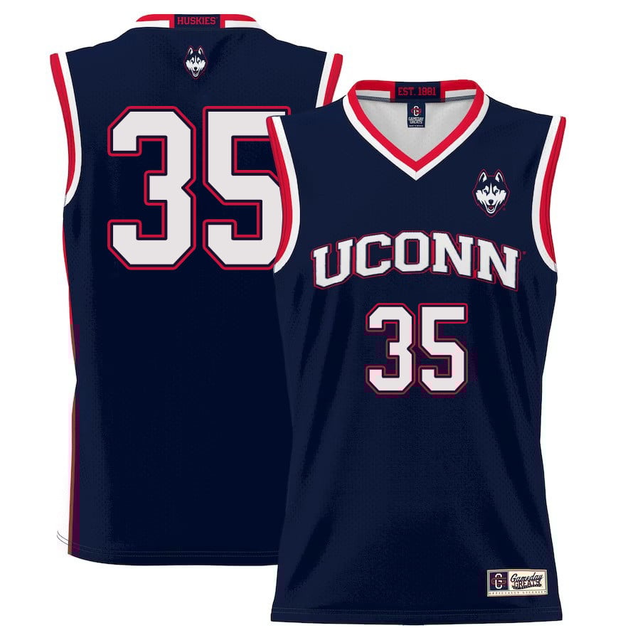 Samson Johnson 35 UConn Huskies Navy NCAA Jersey Men's