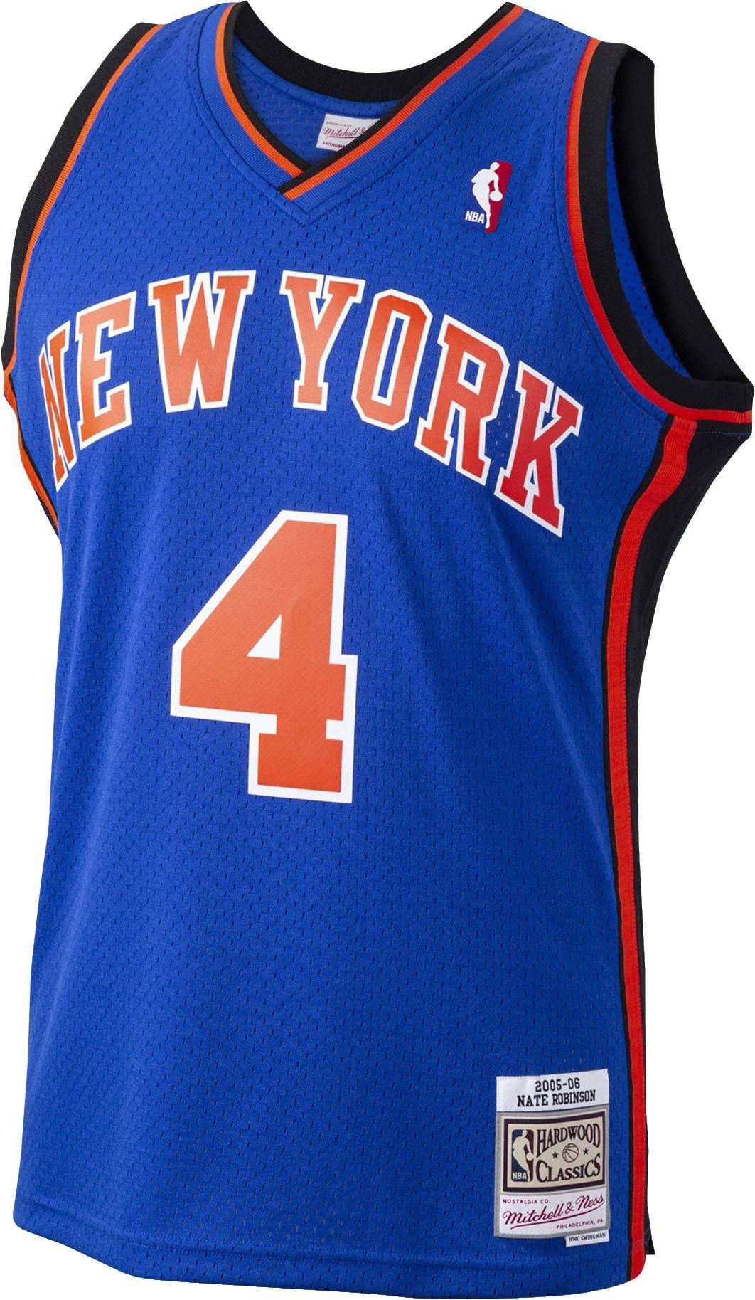 Mitchell Ness New York Knicks Nate Robinson 4 Swingman Blue NBA Jersey Men's