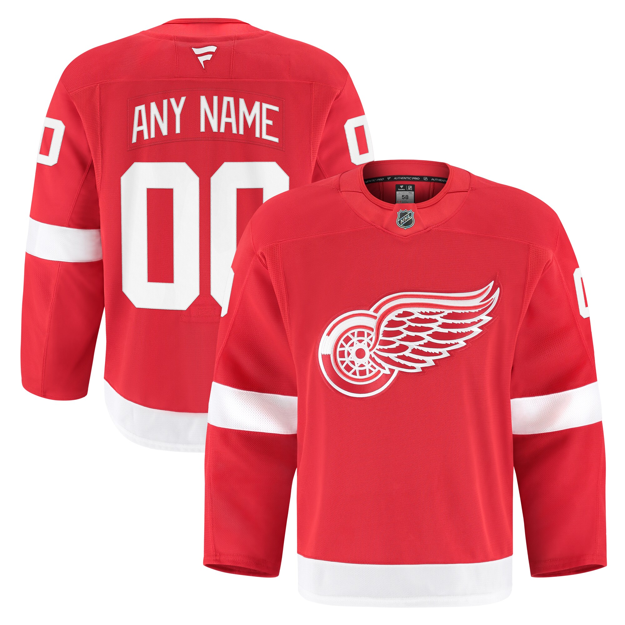 Detroit Red Wings Red Home Pro Custom NHL Jersey Men's