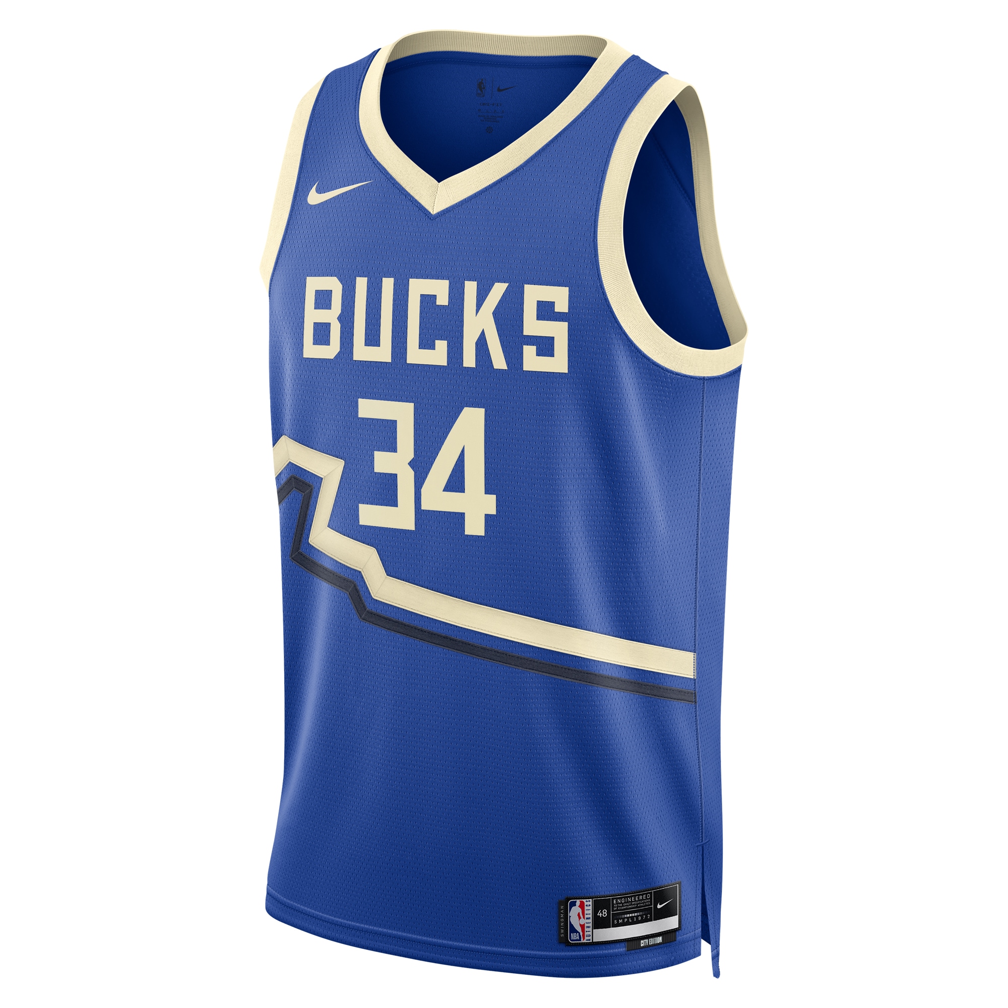 Milwaukee Bucks City Edition Swingman 2024 Royal Giannis Antetokounmp Unisex NBA Jersey Unisex