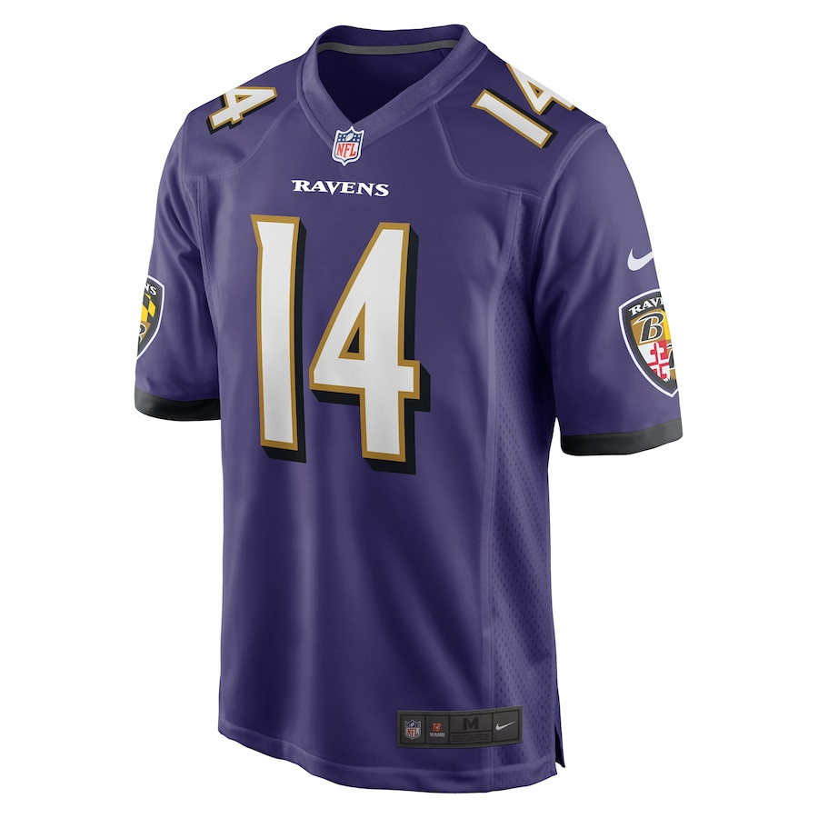 Kyle Hamilton 14 Baltimore Ravens Game Purple NFL Jersey Men's