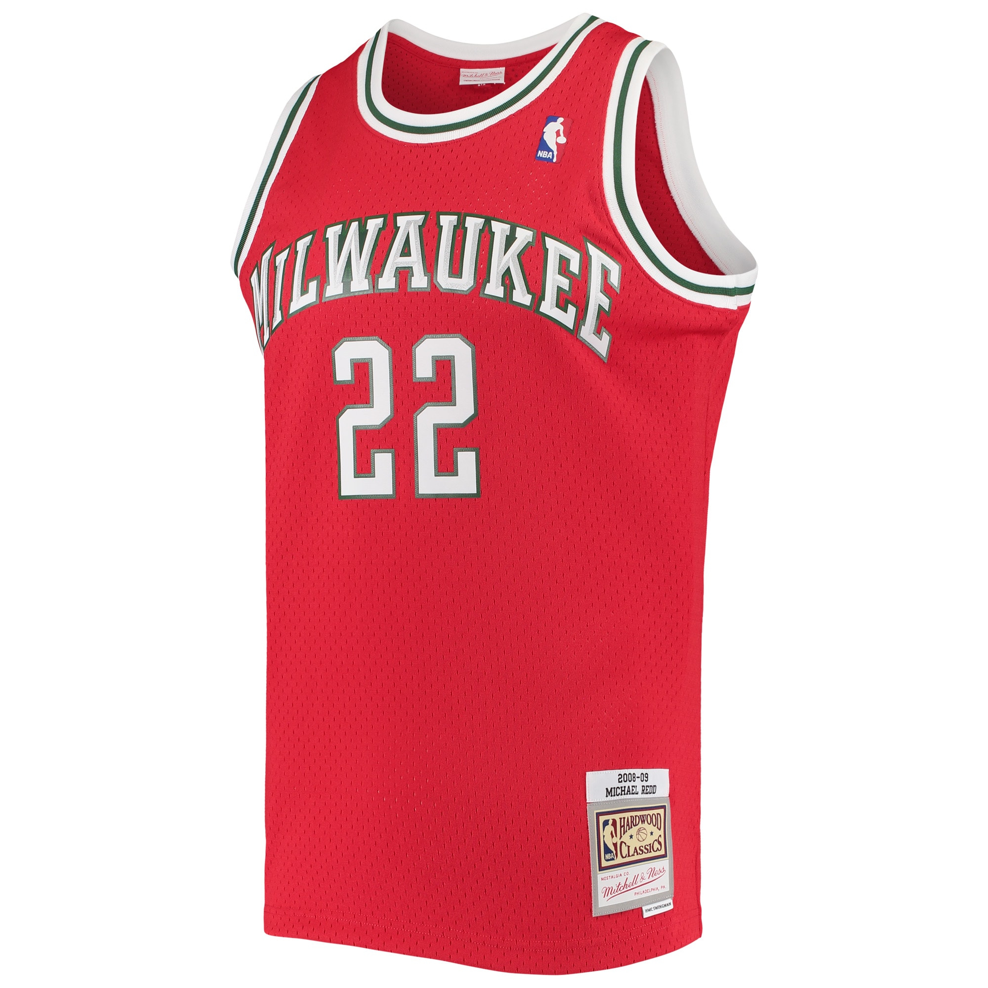 Mitchell Ness Michael Redd Red Milwaukee Bucks 2008-09 Hardwood Classics Swingman NBA Jersey Men's