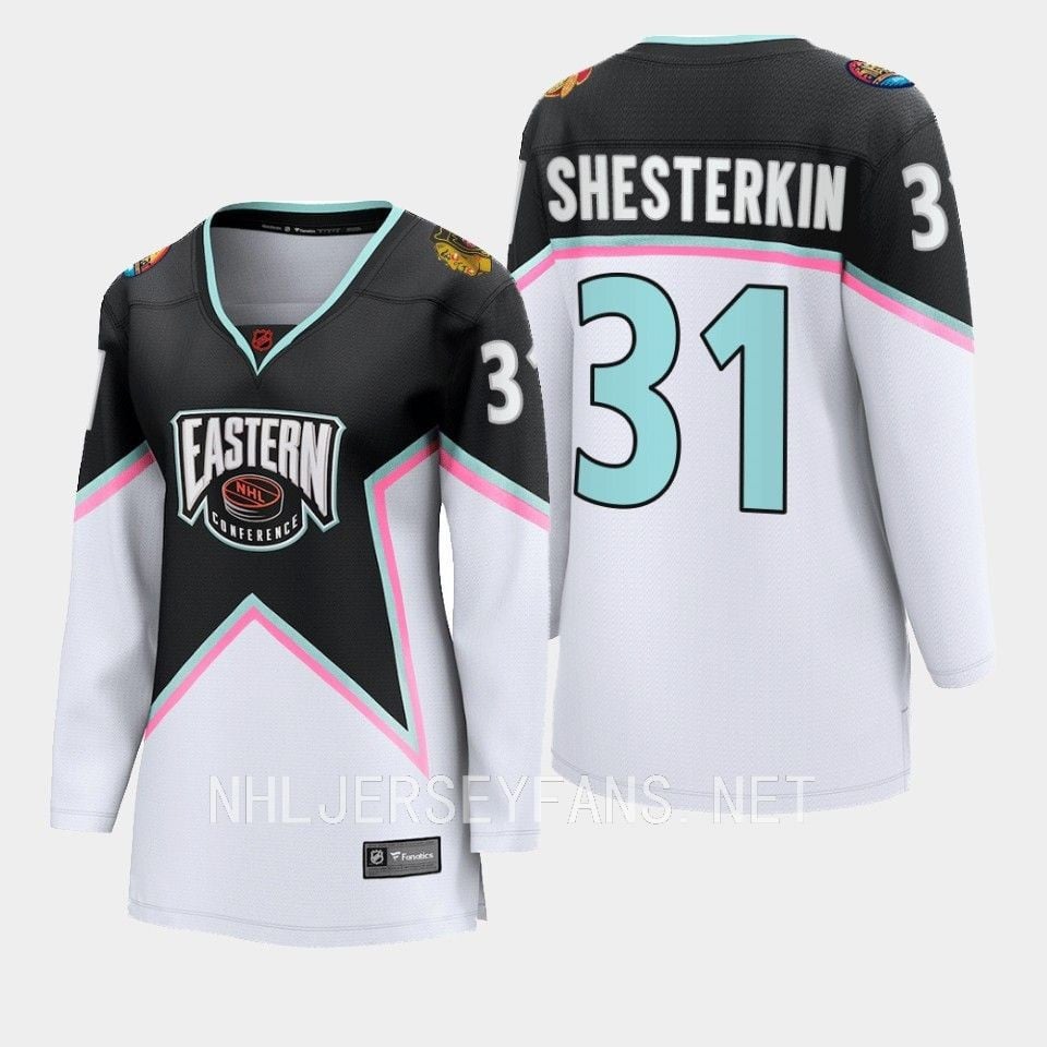 Igor Shesterkin 31 New York Rangers Black 2023 All Star Eastern Conference Women NHL Jersey Women's