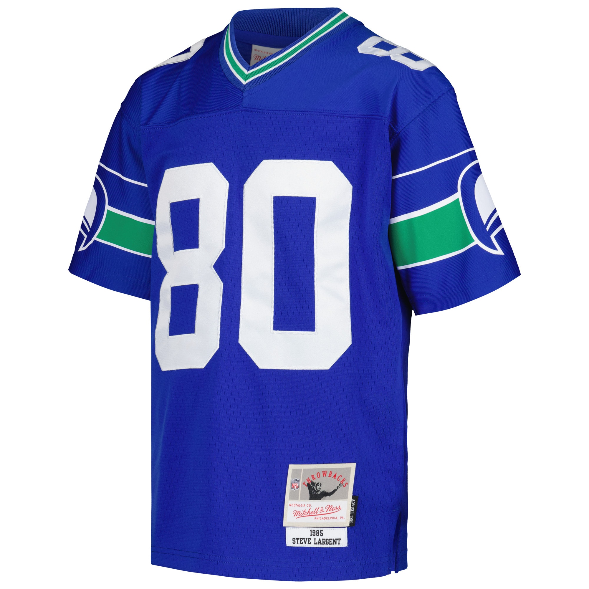 Seattle Seahawks Steve Largent Mitchell Ness Royal 1985 Retired Player Legacy NFL Jersey Youth