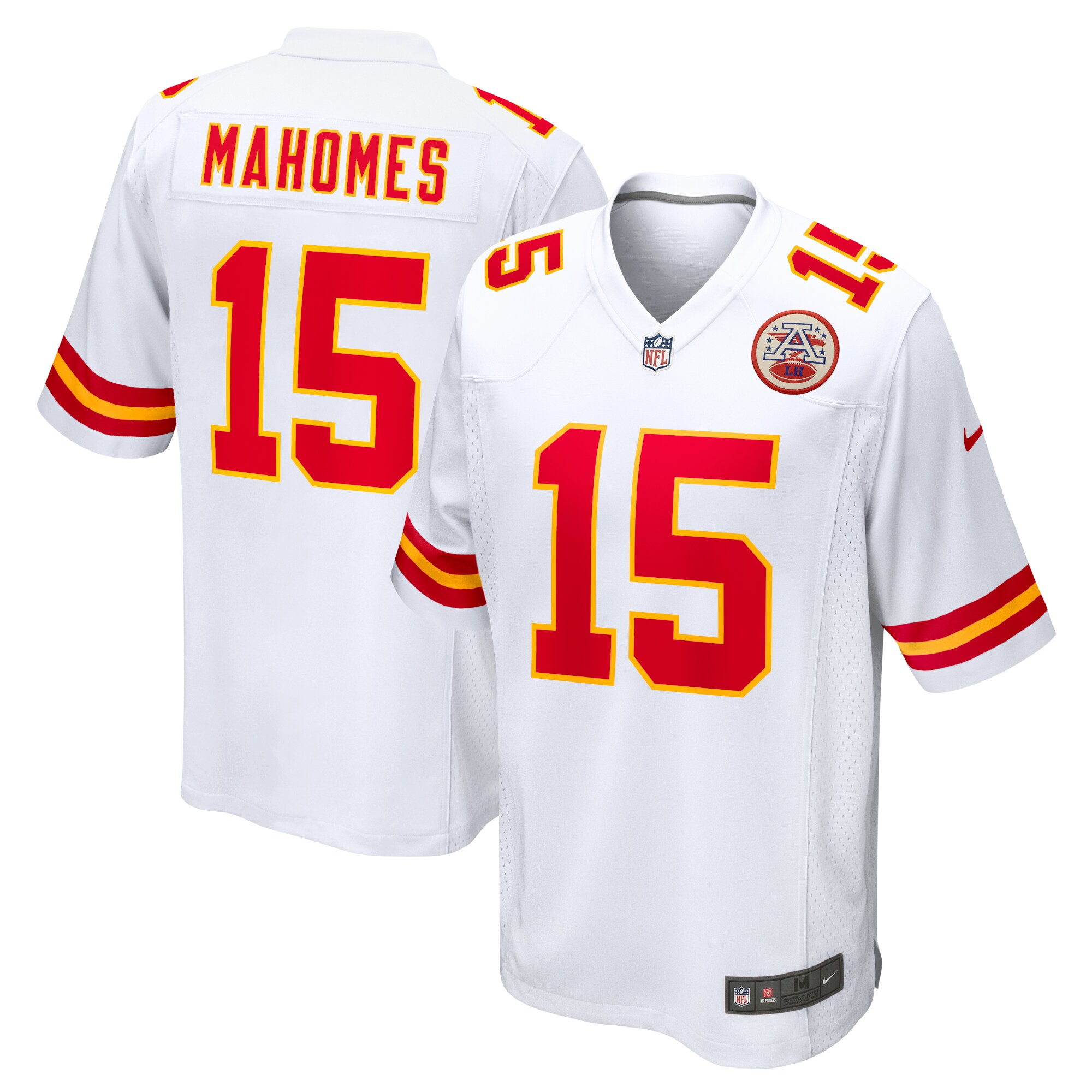Kansas City Chiefs Patrick Mahomes White Game NFL Jersey Men's