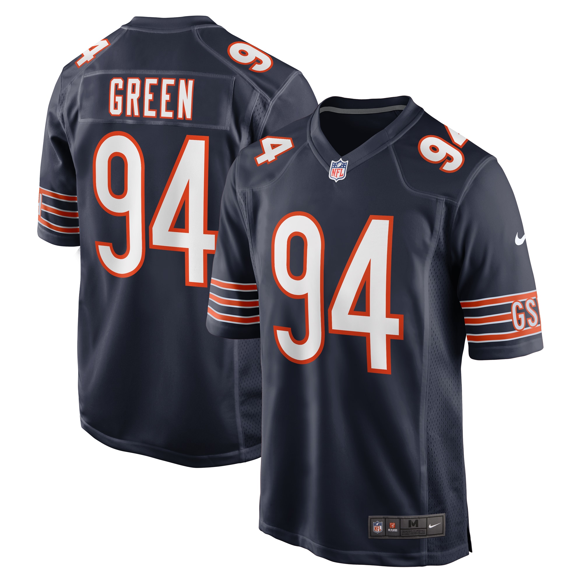 Chicago Bears Rasheem Green Navy Game NFL Jersey Men's