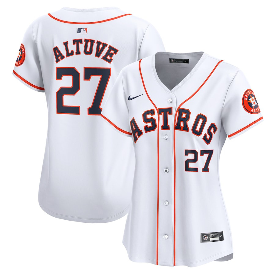 Jose Altuve 27 Houston Astros Home Limited Player White MLB Jersey Women's