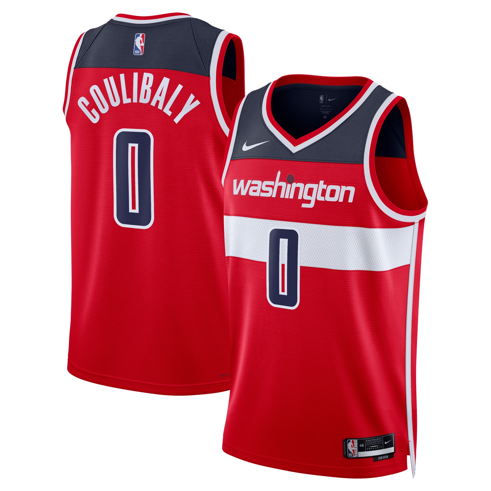 Washington Wizards Icon Edition Swingman Red Bilal Coulibal Unisex NBA Jersey Unisex