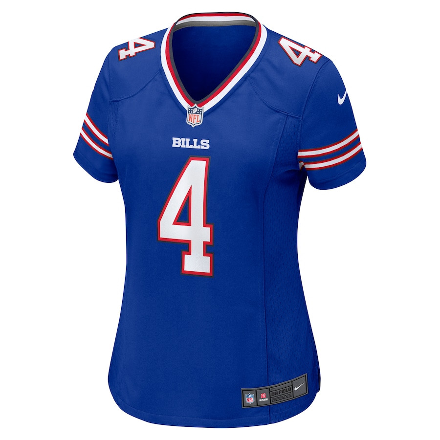 James Cook 4 Buffalo Bills Game Royal NFL Jersey Women's