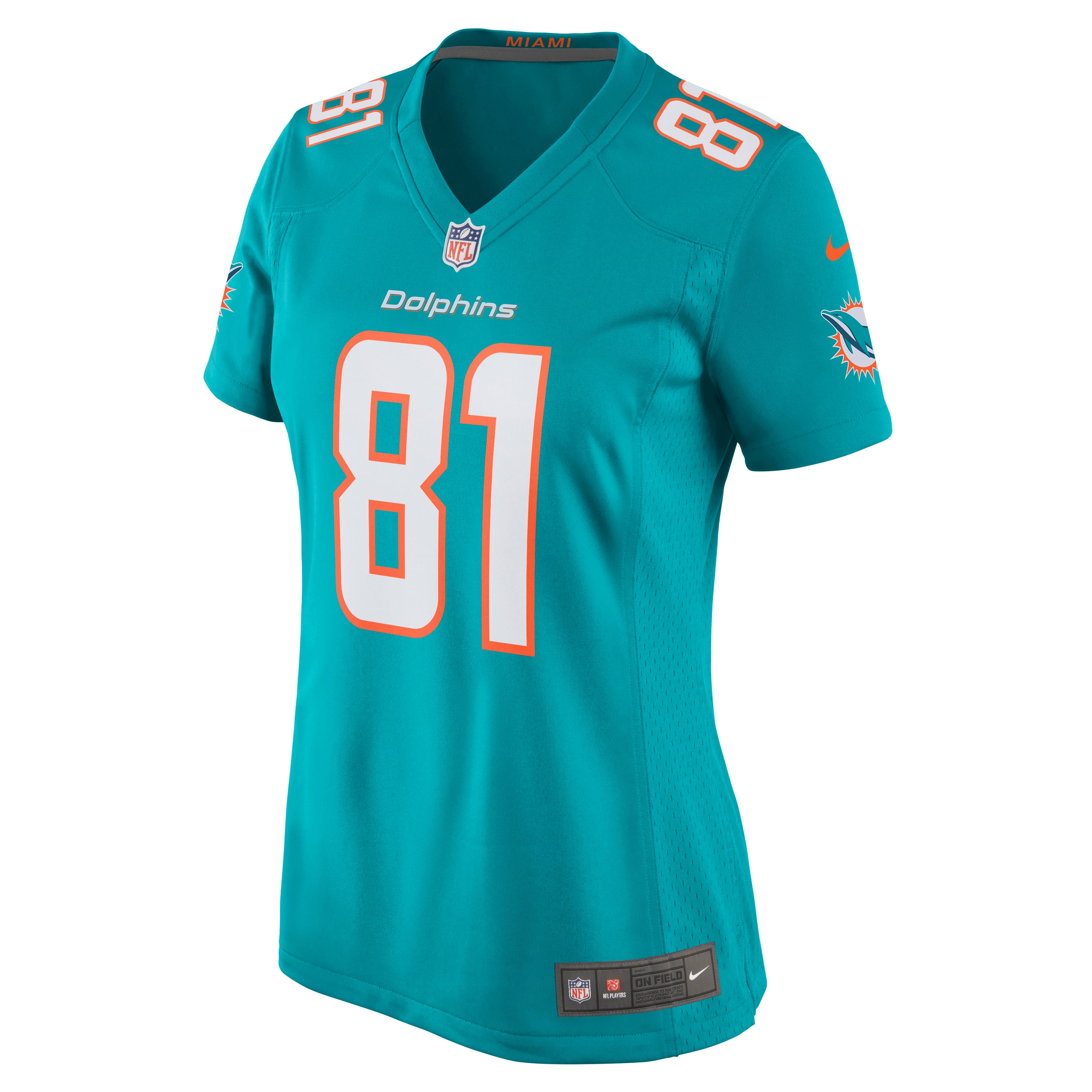 Miami Dolphins Durham Smythe Aqua Game NFL Jersey Women's
