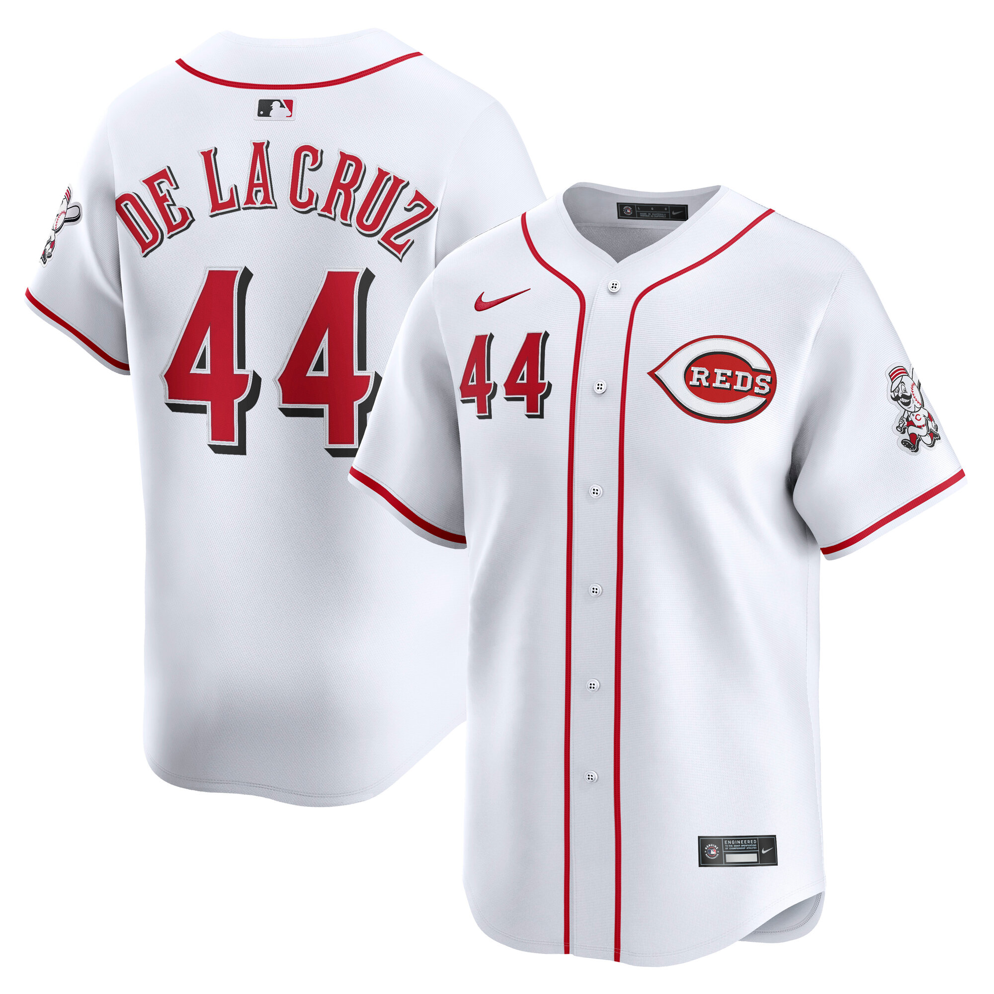 Cincinnati Reds Elly De La Cruz White Home Limited Player MLB Jersey Men's