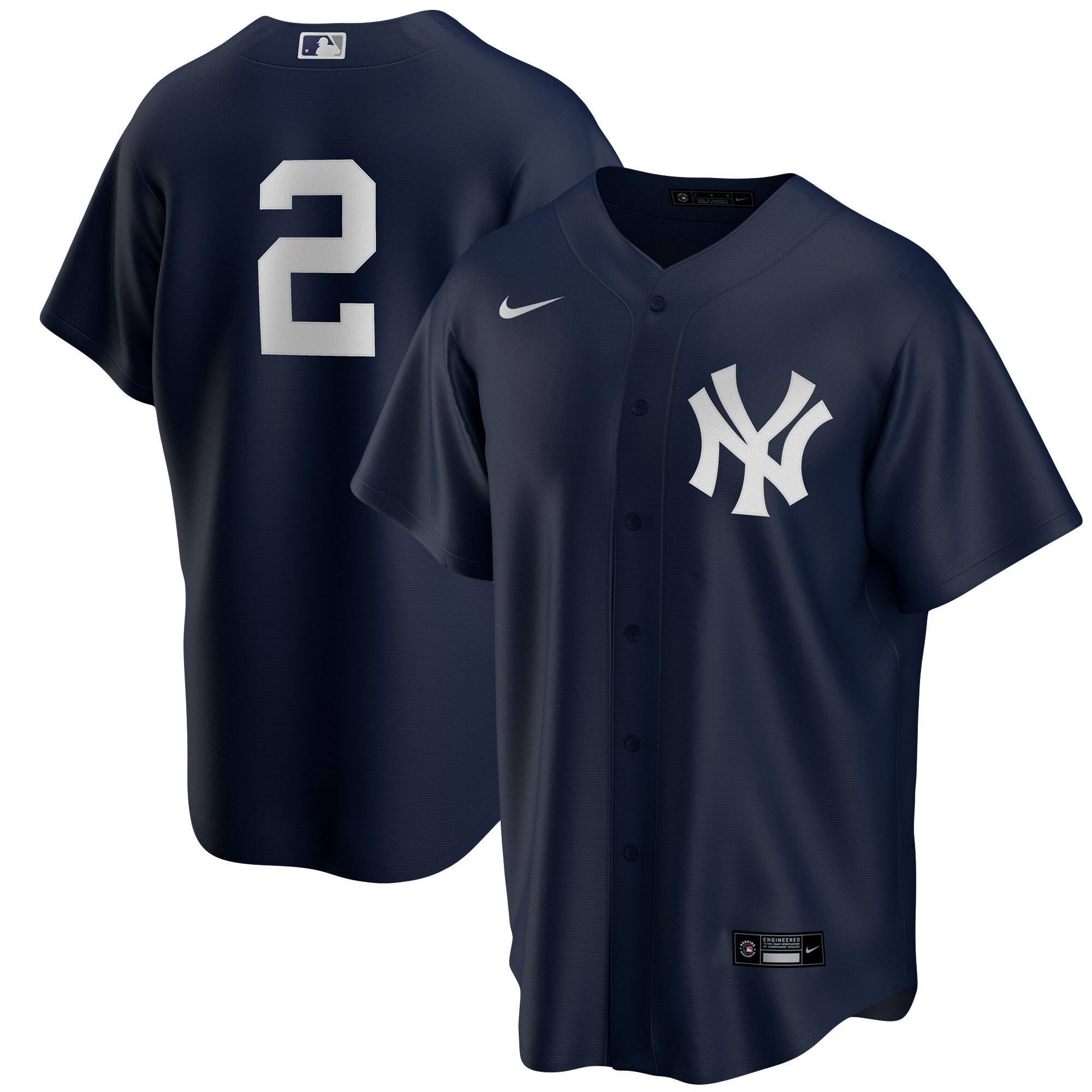 New York Yankees Derek Jeter Navy Alternate Player MLB Jersey Men's