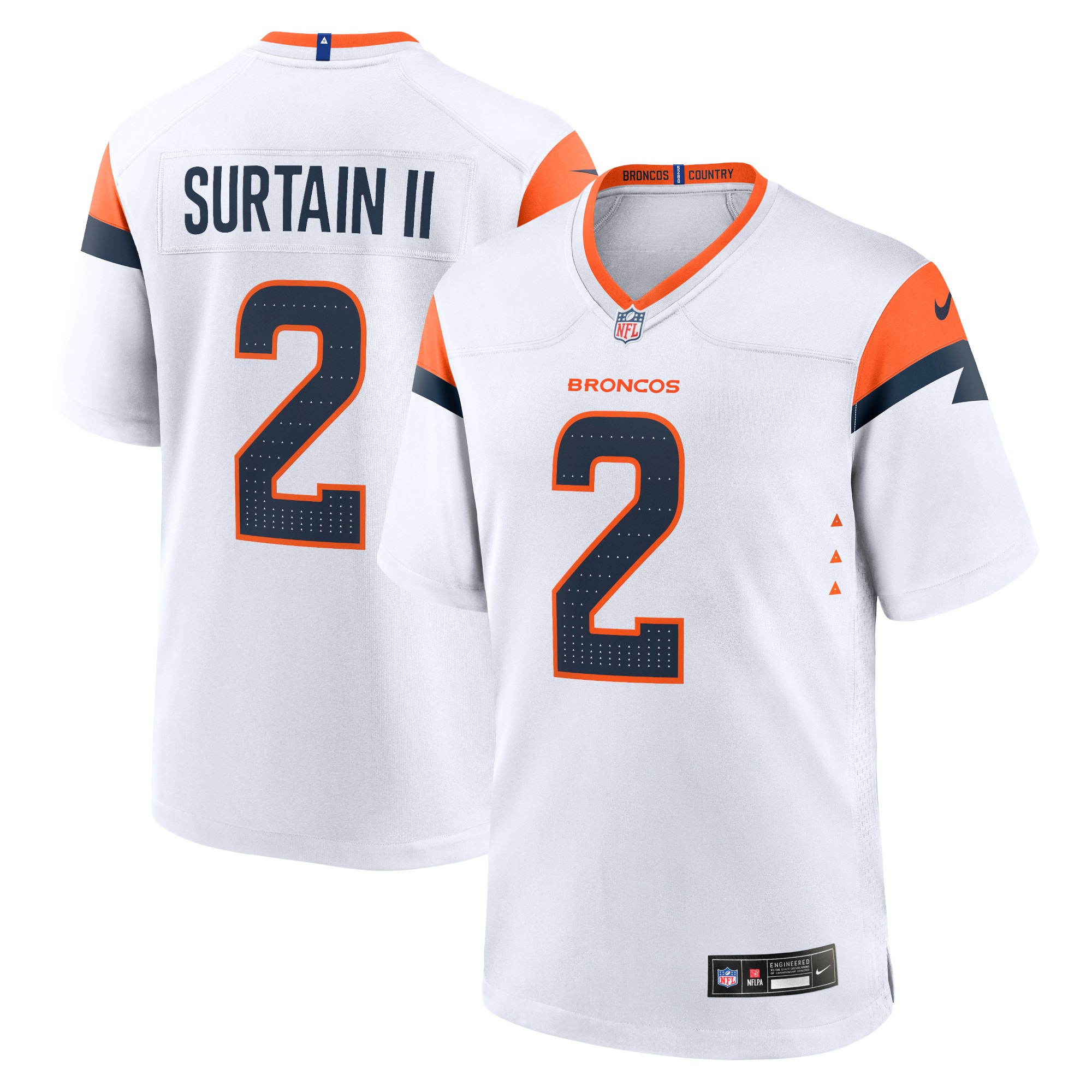 Denver Broncos Patrick Surtain II White Mile High Collection Game NFL Jersey Men's