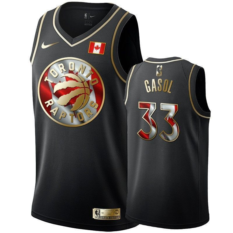 Toronto Raptors Marc Gasol Canada Day 33 Black NBA Jersey Men's