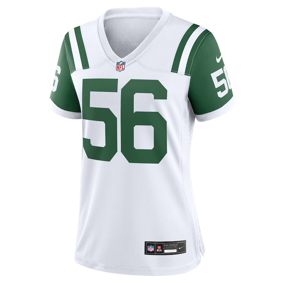 Quincy Williams 56 New York Jets Classic Alternate Game White NFL Jersey Women's