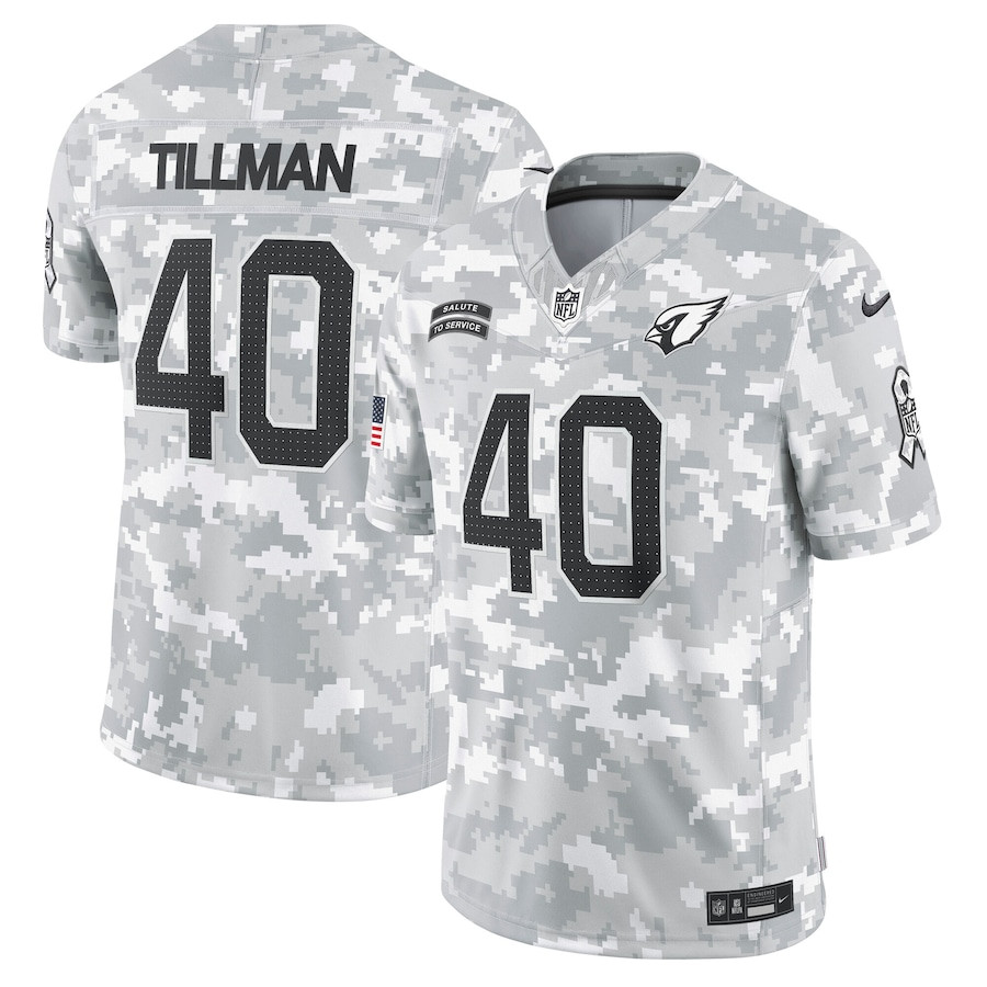 Pat Tillman 40 Arizona Cardinals 2024 Salute to Service Retired Player Limited Arctic Camo NFL Jersey Men's