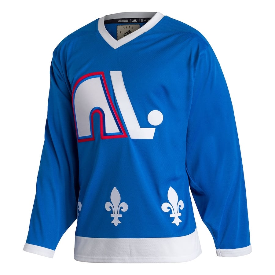 Quebec Nordiques Team Classics Blank Blue NHL Jersey Men's