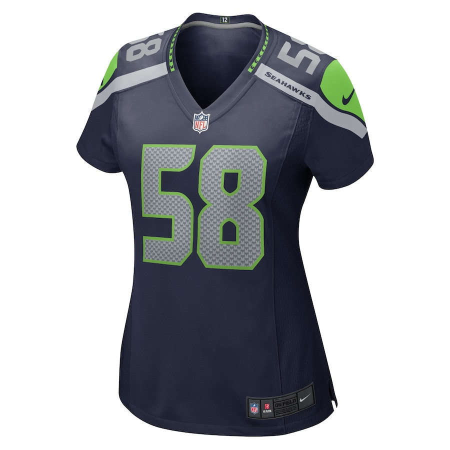 Derick Hall 58 Seattle Seahawks Game College Navy NFL Jersey Women's