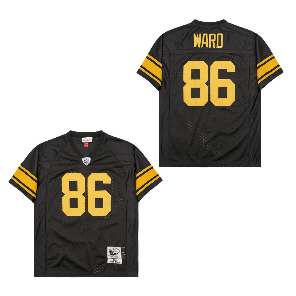 Hines Ward 86 Pittsburgh Steelers Retro Throwback Black NFL Jersey Men's