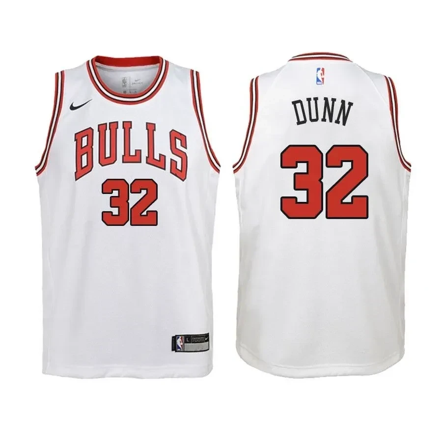 Bulls Kris Dunn 32 Association Editio White NBA Jersey Youth
