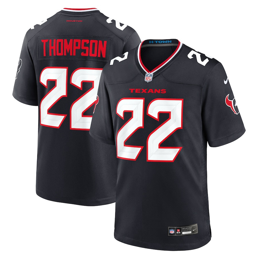 Josh Thompson 22 Houston Texans Team Game Navy NFL Jersey Men's