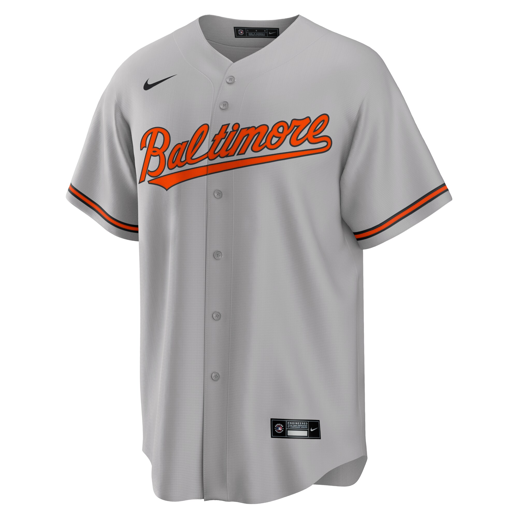 Baltimore Orioles Gray Road Team MLB Jersey Men's