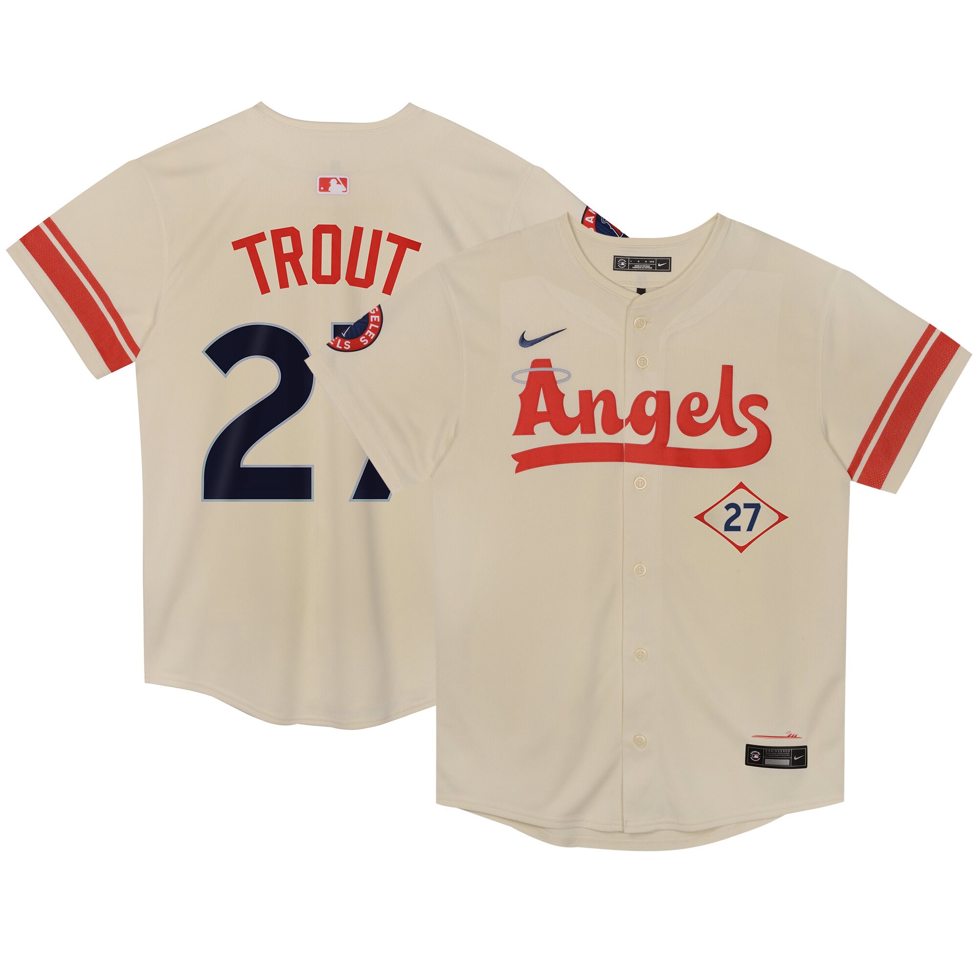 Preschool Los Angeles Angels Mike Trout Cream City Connect Limited Player MLB Jersey Men's