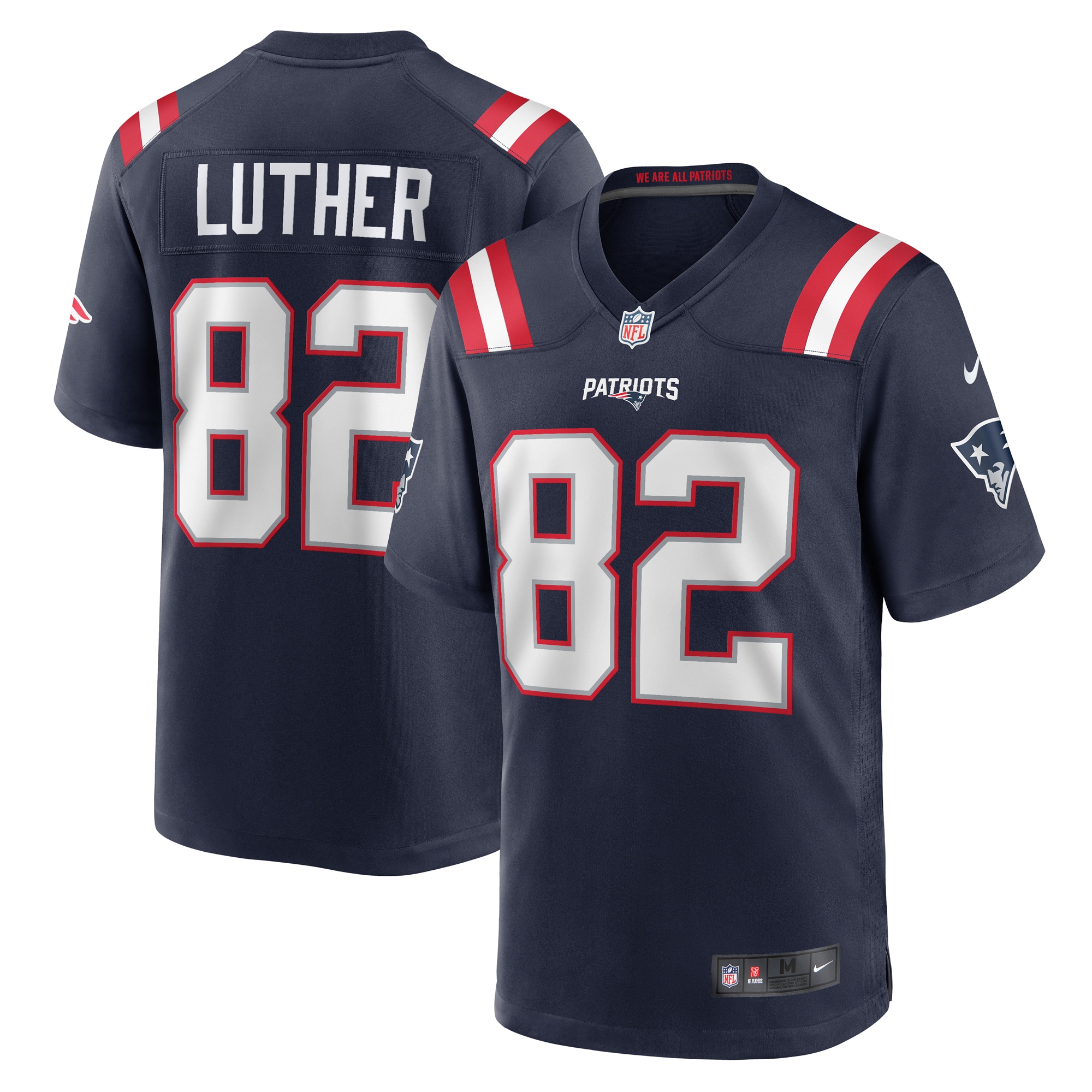New England Patriots T.J. Luther Navy Team Game NFL Jersey Men's