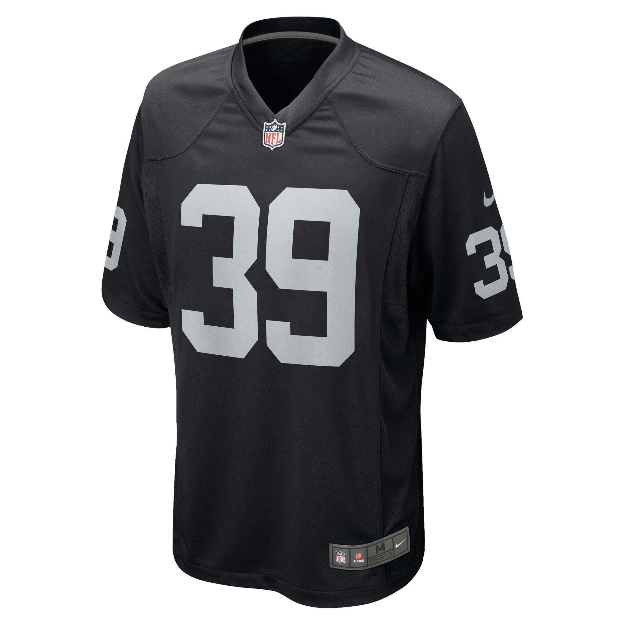Las Vegas Raiders Nate Hobbs Black Game NFL Jersey Men's