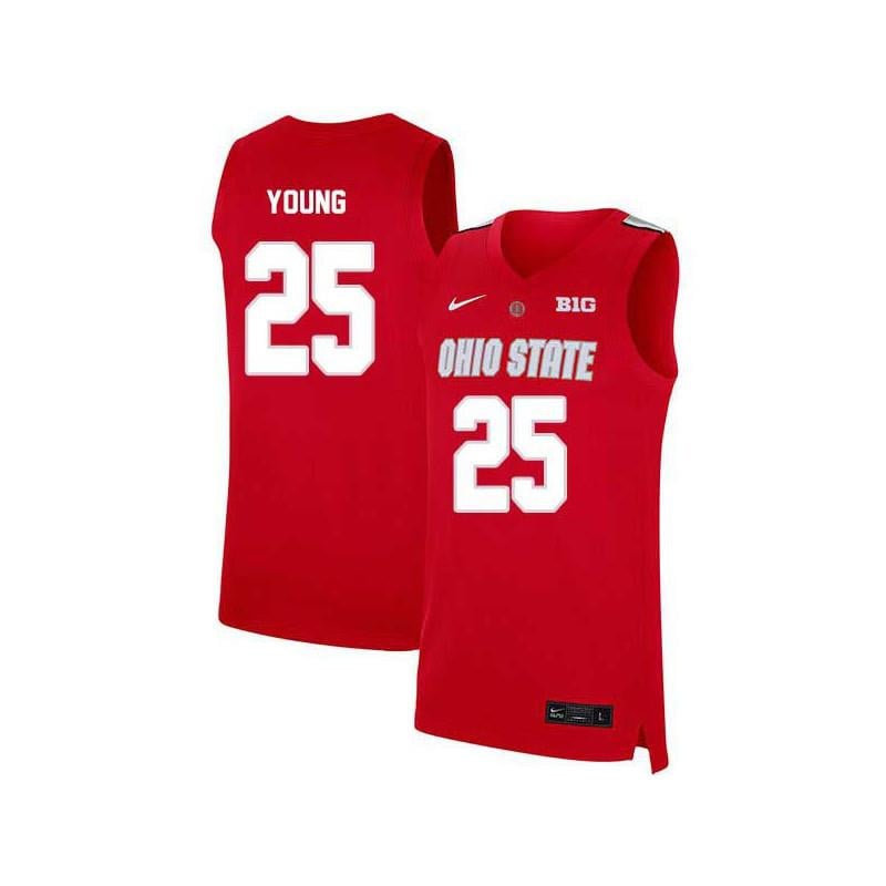 25 Kyle Young Red Elite Ohio State Buckeyes NCAA Jersey Men's