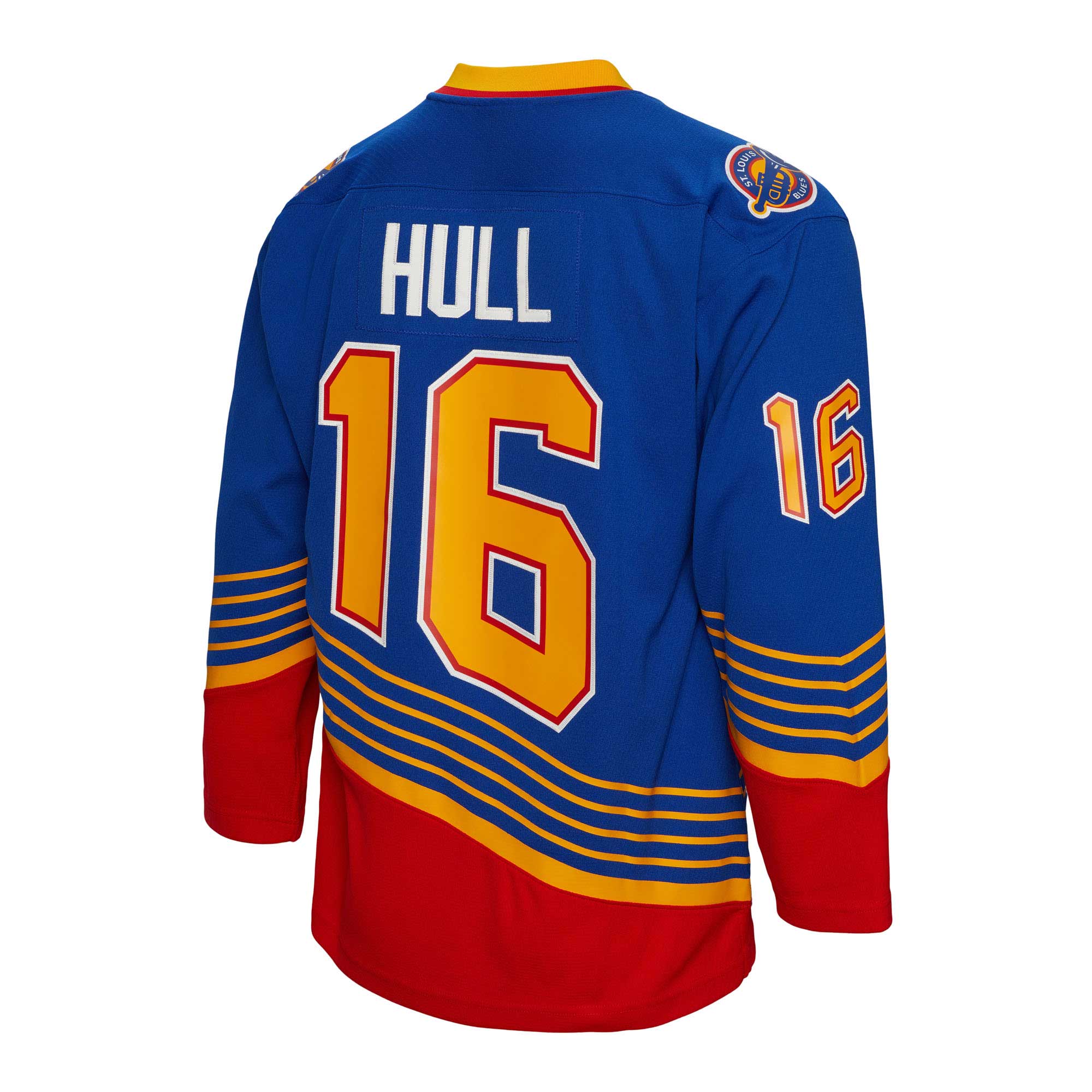 St. Louis Blues Brett Hull Mitchell Ness Blue 1995/96 Blue Line Player NHL Jersey Men's