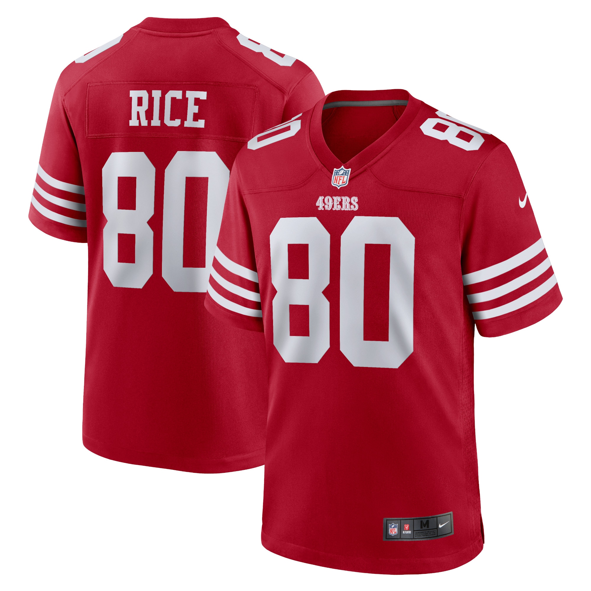 San Francisco 49ers Jerry Rice Scarlet Retired Team Player Game NFL Jersey Men's