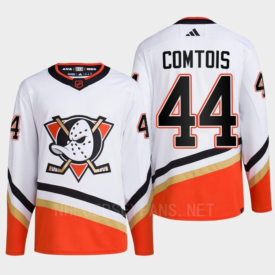 Anaheim Ducks 2022 Reverse Retro 2.0 Max Comtois 44 White Primegreen NHL Jersey Men's