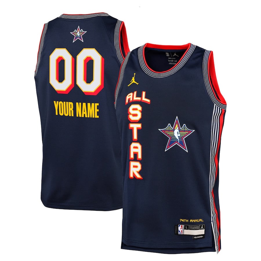 NBA All Star 2025 Swingman Tea Navy NBA Jersey Youth