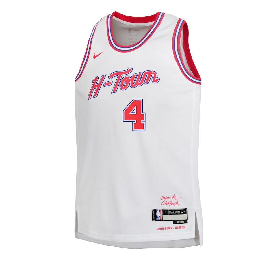 Jalen Green 4 Houston Rockets 2023/24 City Edition Swingma White NBA Jersey Youth