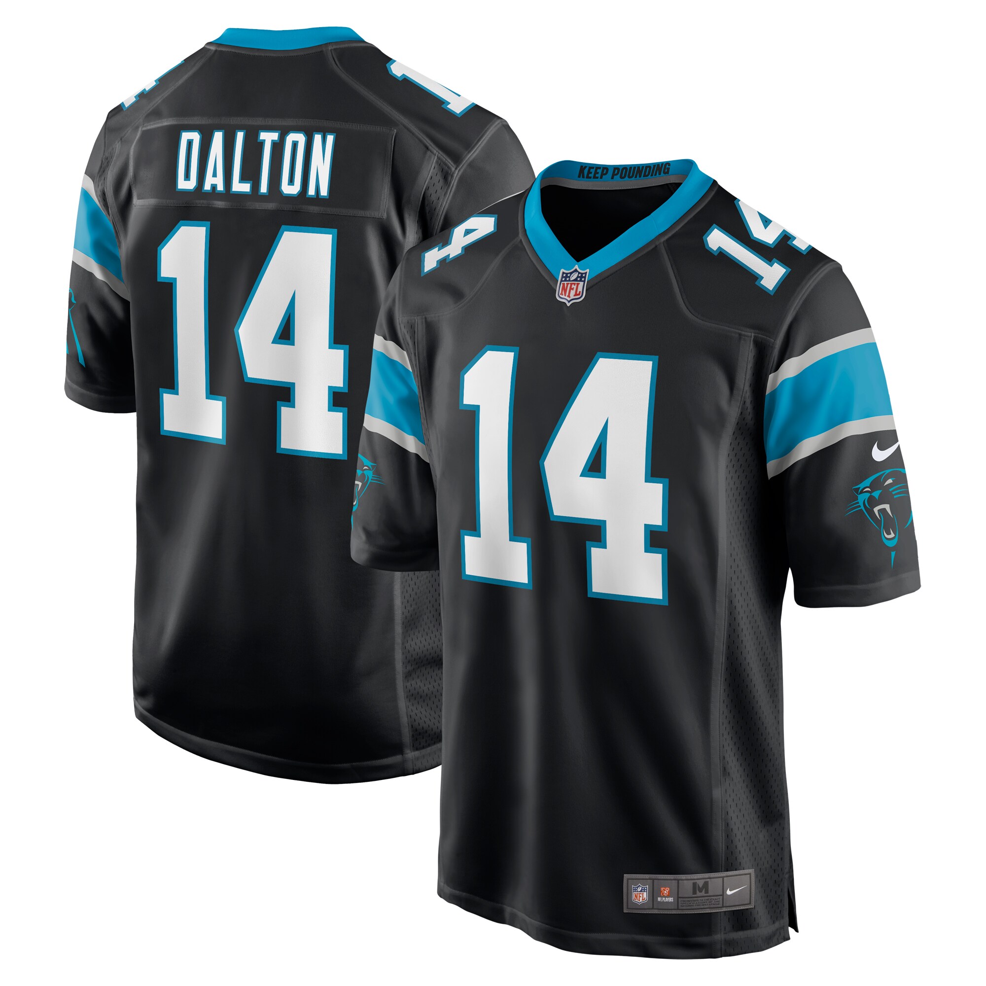 Carolina Panthers Andy Dalton Black Game Player NFL Jersey Men's