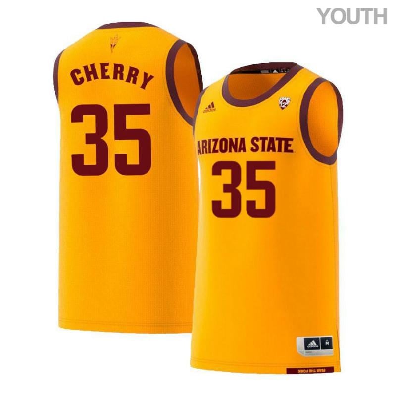 35 Taeshon Cherry Yellow Retro Arizona State Sun Devils NCAA Jersey Youth