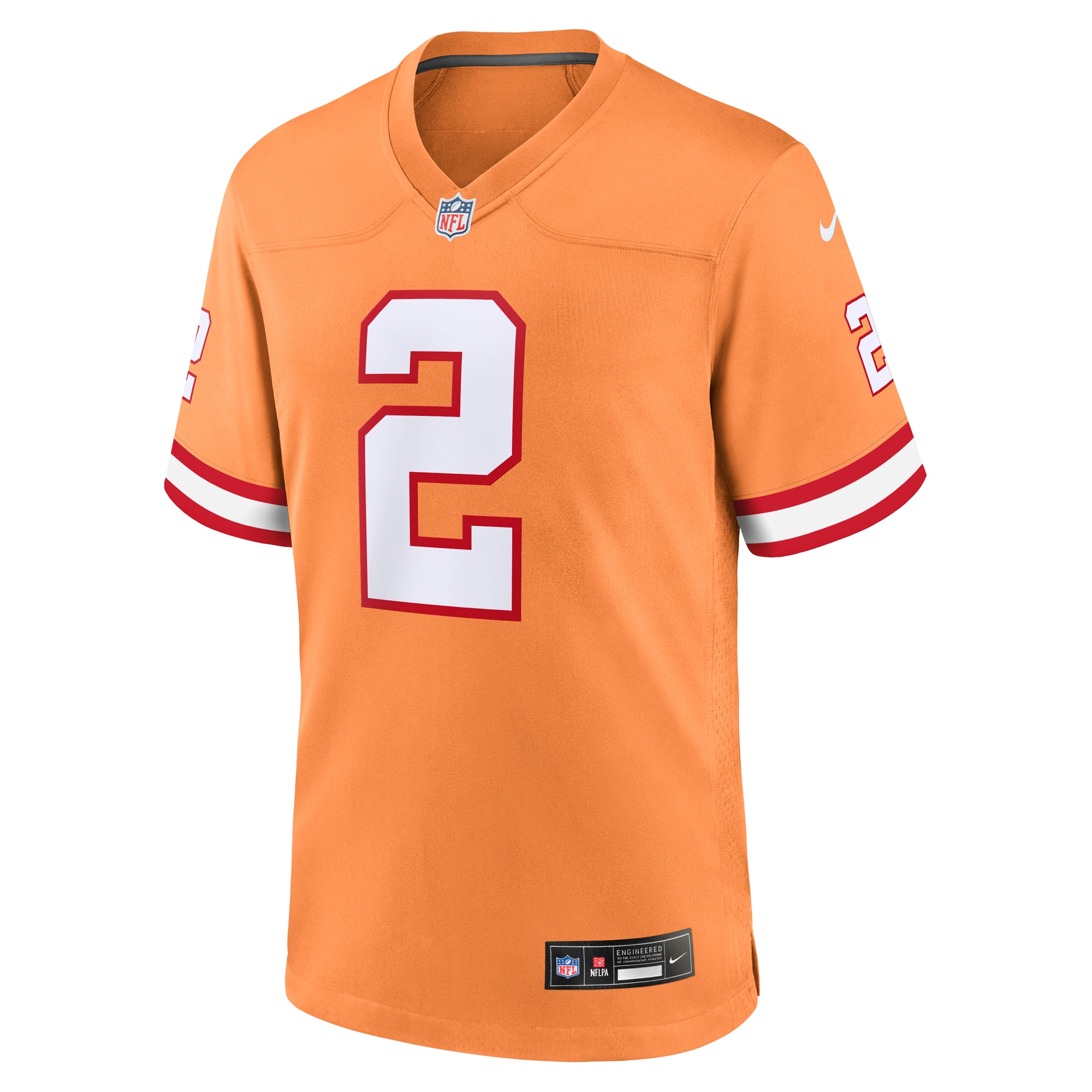 Tampa Bay Buccaneers Kyle Trask Orange Throwback Game NFL Jersey Men's