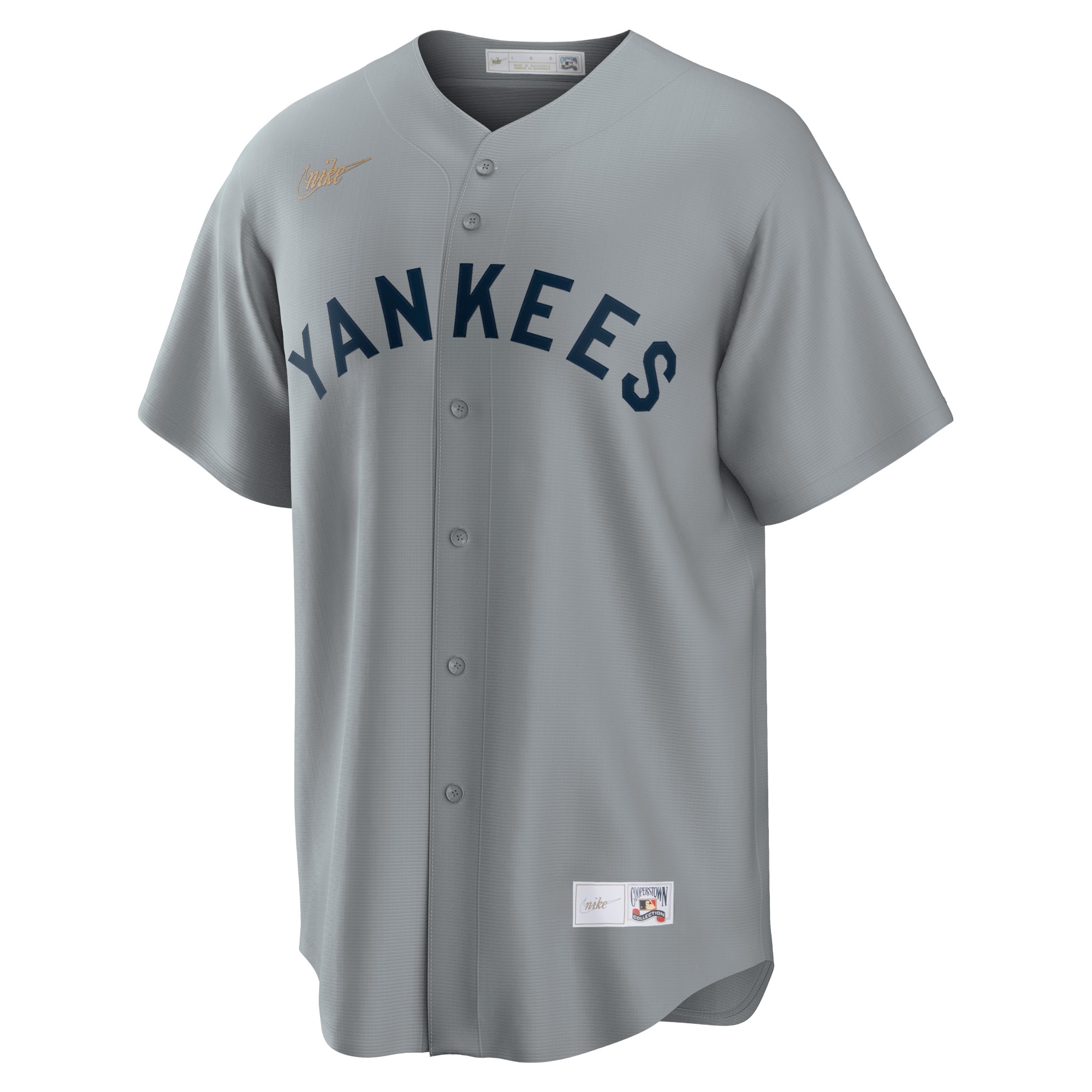 New York Yankees Mickey Mantle Gray Road Cooperstown Collection Player MLB Jersey Men's