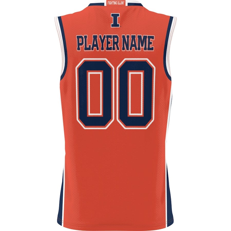 Illinois Fighting Illini NIL Custom Orange NCAA Jersey Men's